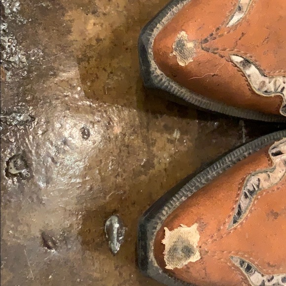 Brown Cowboy Boots with Snakeskin - Picture 6 of 6